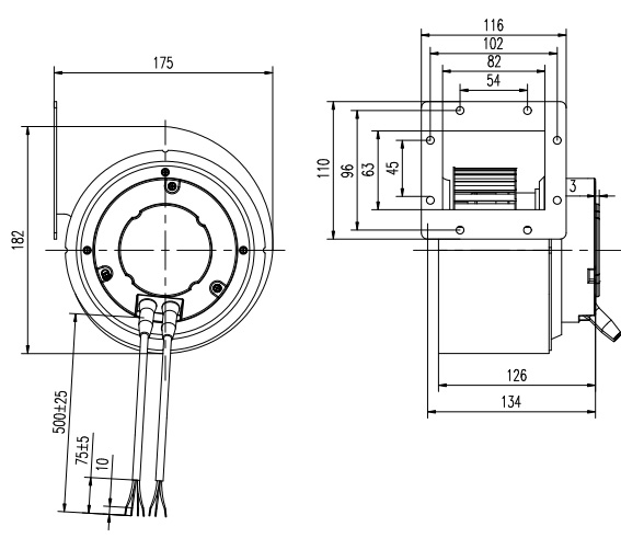 EC麻豆直播免费版133mm外形尺寸圖