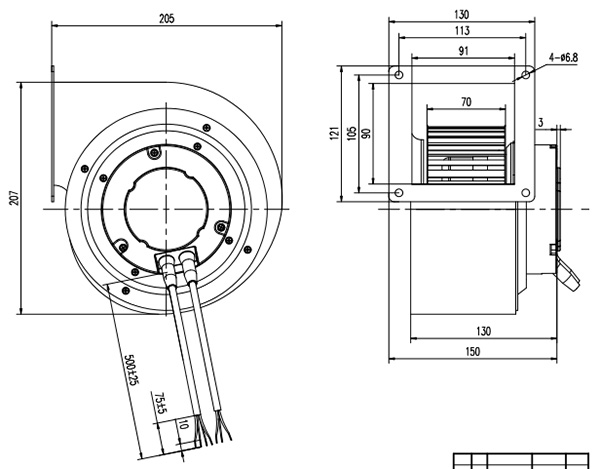 EC麻豆直播免费版150mm外形尺寸圖