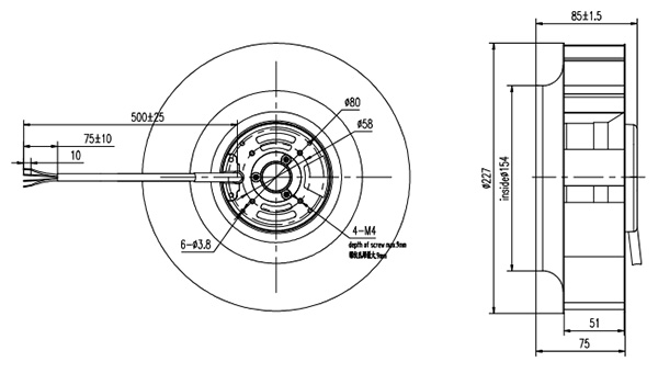 DC麻豆直播免费版225mm外形尺寸圖